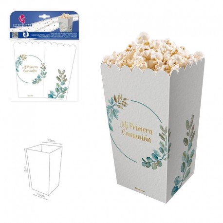 Caja palomitas decoracion Comunion floral 3 uds 65x15x85 cm
