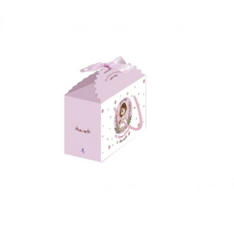 Caja regalo comunion nina para detalles o chuches 20x14x10 cm