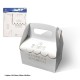 Caja regalo blanca Comunion blanca y oro 15x13x9 cm 2 uds