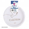 Platos Mi Primera Comunión paloma blanco y oro 8 uds 23 cm