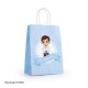 Bolsa regalo comunion niño azul lunares 21x16x8 cm