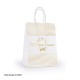 Bolsa regalo comunion blanca y oro 21x16x8 cm