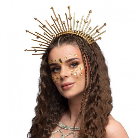 Diadema Halo dorada Aurora