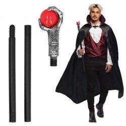 Baston con bola roja vampiro o brujo 78 cm