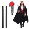 Baston con bola roja vampiro o brujo 78 cm