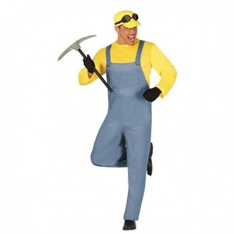 Disfraz minero minions barato adulto talla L 52 54