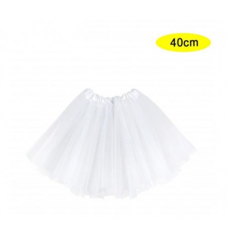 Tutu blanco barato para nina o mujer 40 cm Falda tul