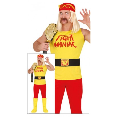 Disfraz luchador WWE hombre hulk hogan