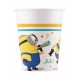 Vasos Minions para cumpleaños 8 uds carton