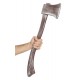 Hacha sangrienta realista juguete halloween 60 cm