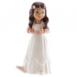 Figura niaa de comunion morena chaqueta 16 cm