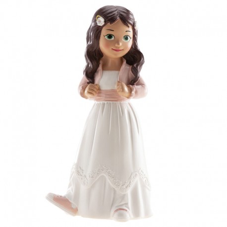Figura niaa de comunion morena chaqueta 16 cm