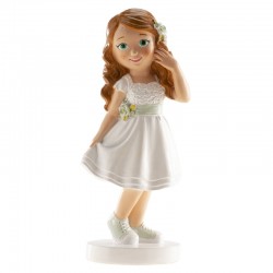 Figura niaa de comunion Ana vestido corto 16 cm