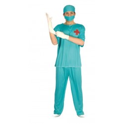 Disfraz cirujano verde para hombre tallas