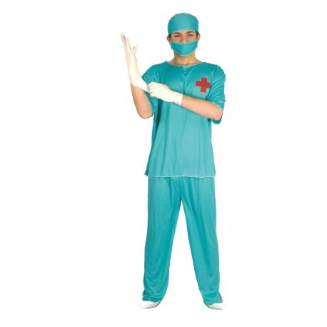 Disfraz cirujano verde para hombre tallas