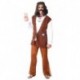 Disfraz hippie marron flower power hombre