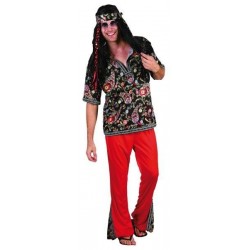 Disfraz hippie hombre adulto talla L