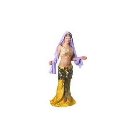 Disfraz salome lila con joyas