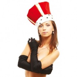 Guantes negros satinados 51 cm largos