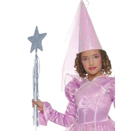 Varita plata hada 53 cm purpurina