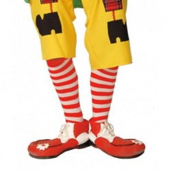 Par calcetines payaso rojo y blanco