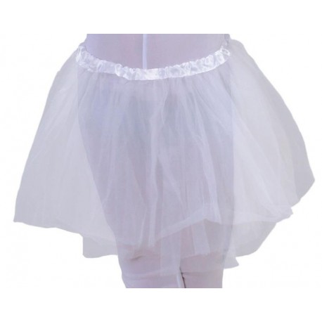 Tutu infantil blanco 31 cm para niña