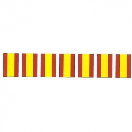 Bandera españa plastico 50 metros 30x20 cm