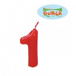 Vela roja nº 1 años cumpleaños barata tarta