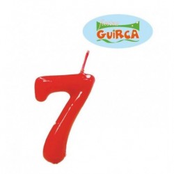 Vela roja nº 7 años cumpleaños barata tarta