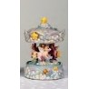Carrusel ponys color rosa 13 cm