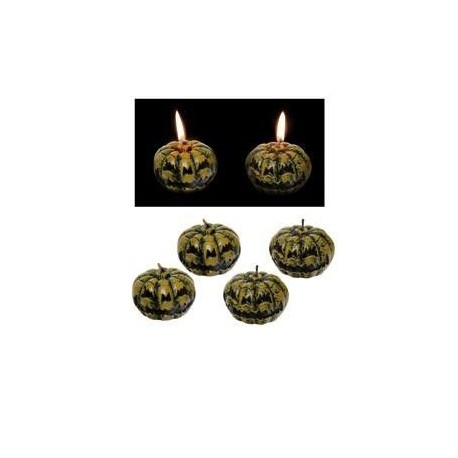 Velas calabazas terror 4 ud