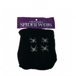 Tela de araña negra artificial 60 gr halloween