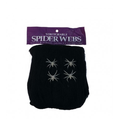 Tela de araña negra artificial 60 gr halloween
