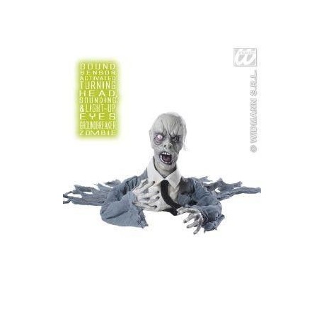Zombi con cabeza giratoria sonido y luz sensor