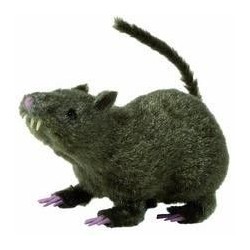 Rata peluda 21 cm realista para decoracion halloween