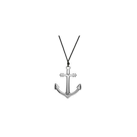 Collar ancla plateada marinero 0325a