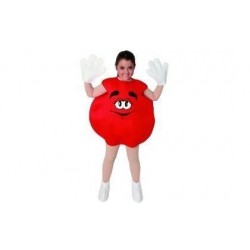 Disfraz dulce rojo infantil lacasito emanems