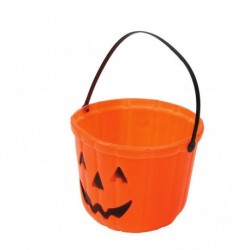 Cubo cesto calabaza recogecaramelos 20 cm