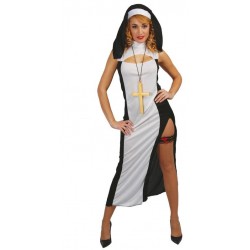 Disfraz monja provocativa mujer talla L 42-44