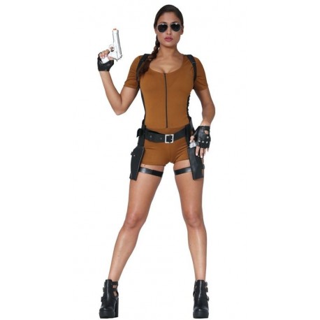 Disfraz de lara Croft aventurera mujer tallas