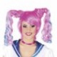 Peluca rosa con coletas sailor 4885 gui
