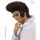 Peluca elvis rey del rock`n`roll negra
