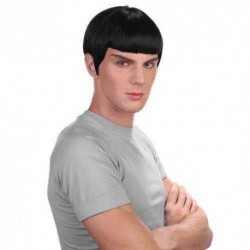 Peluca spock comandante star trek negra flequillo