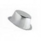 Chistera metalizada plata barata cotillon 55185