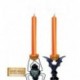 Velas naranjas 2 unid 25 cm para halloween 19627