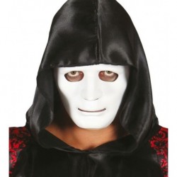 Careta blanca plastico terror para halloween