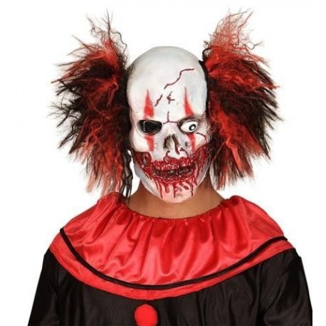 Mascara payaso sanguinario con pelo joker