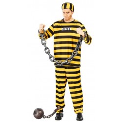 Disfraz preso amarillo y negro los dalton adu