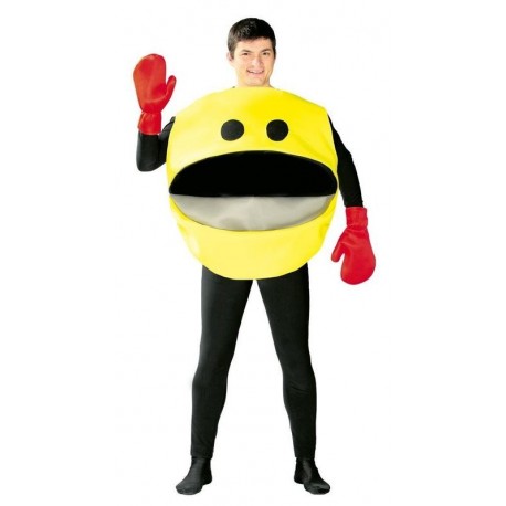 Disfraz comilon comecocos amarillo para hombre
