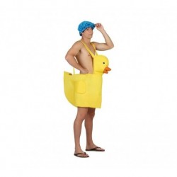 Disfraz patito de goma amarillo de bañera ML adulto